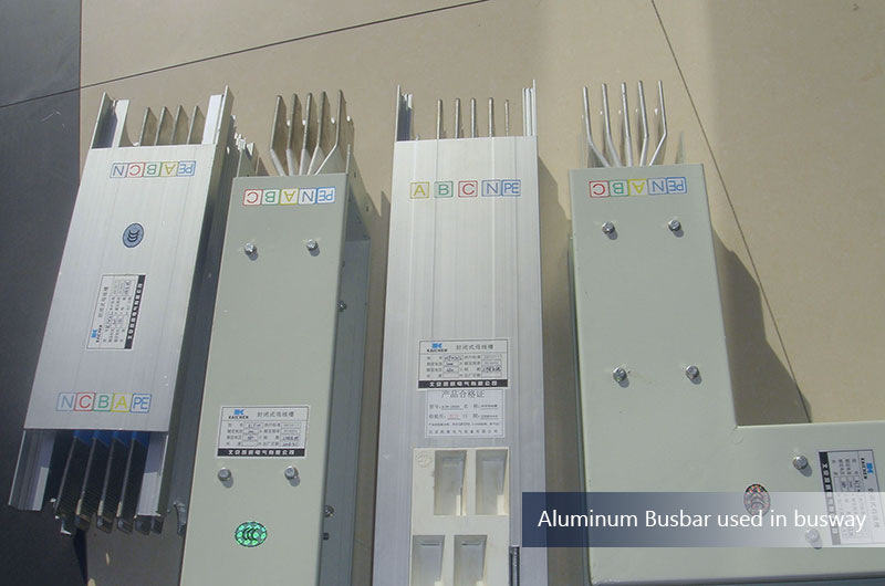 Aluminum busbars and bus duct form a busway system
